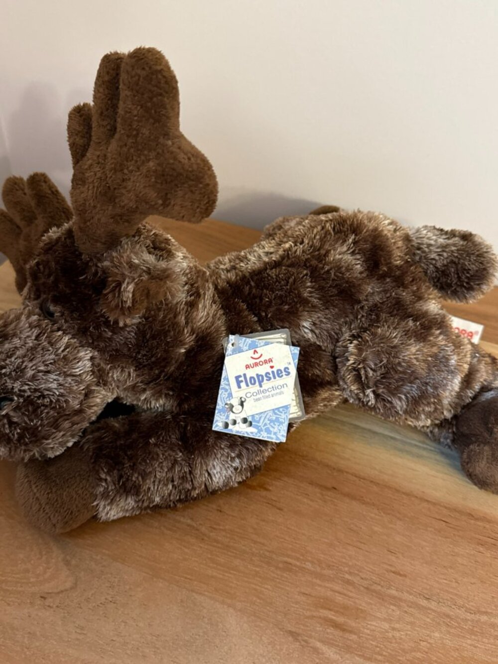 New Aurora World Flopsie MOOSE plush stuffed animal 2017  12" Moosey #06865 - Picture 4 of 16
